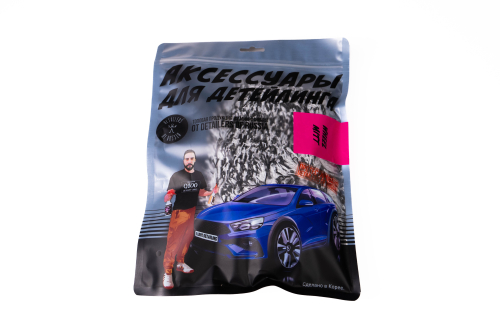 Варежка для мойки дисков Wheel Mitt Сер/Бел микрофибра, инд.упак.